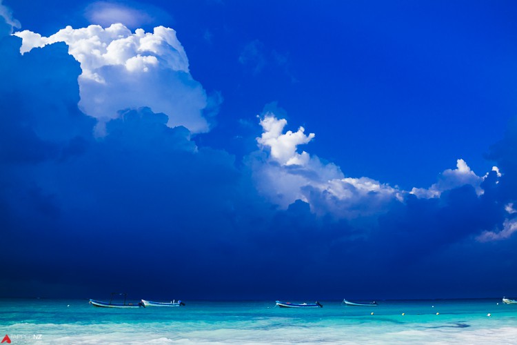 Storm rolls in over tulum, Mexico. Shot on Sony RX1R