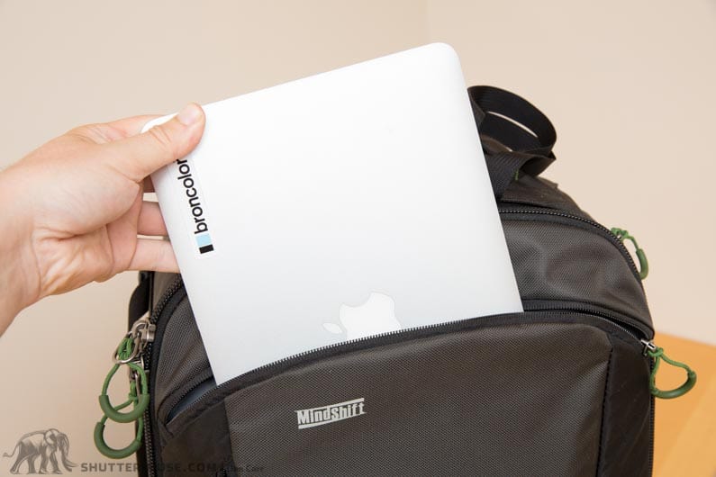 laptop pocket on firstlight backpack