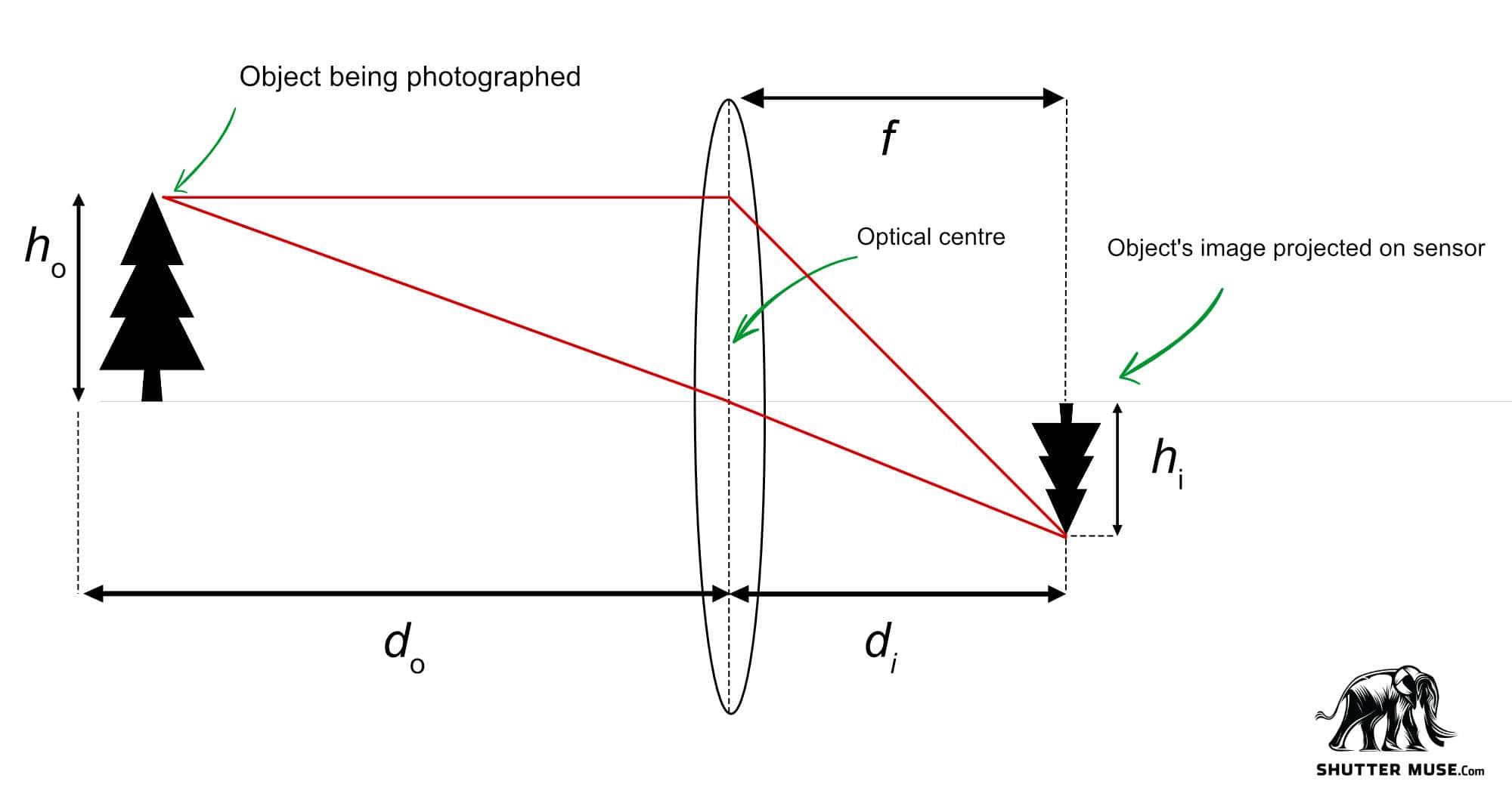 thin lens equation diagram