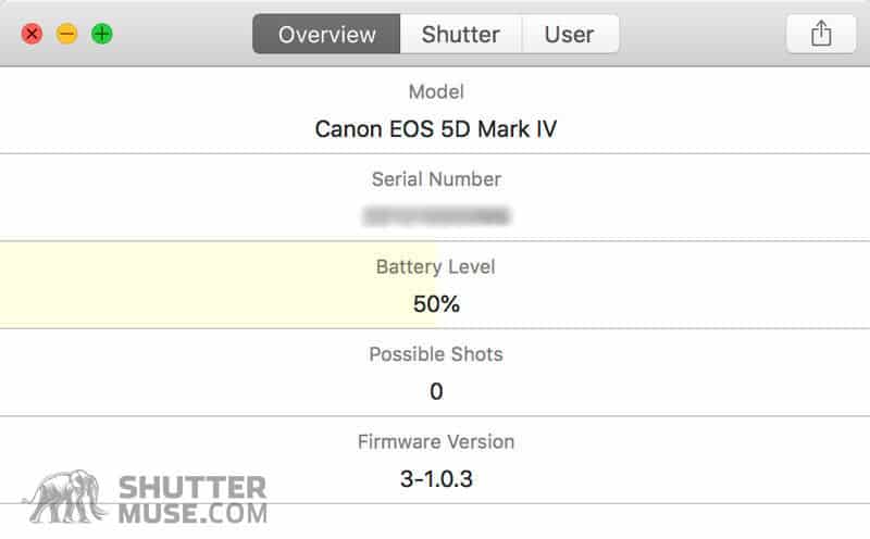 canon 5d mark iii shutter count check online