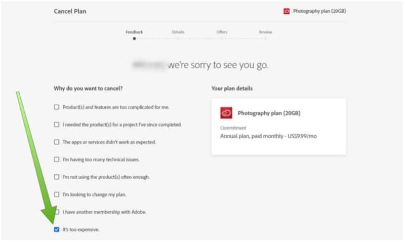 how to cancel adobe creative cloud