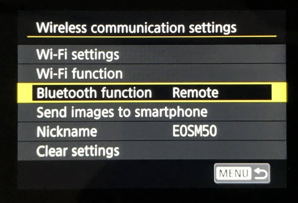 Canon EOS M50 and BRE1 Bluetooth Remote How?