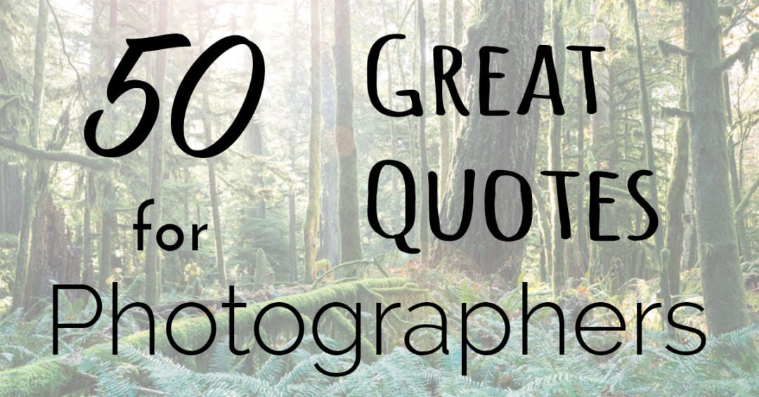 50 Great Quotes To Inspire The Photographer In You