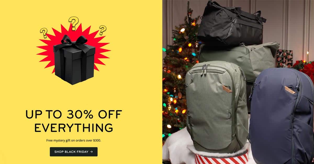 Peak Design Black Friday – Everything On Sale, Up to 30% Off